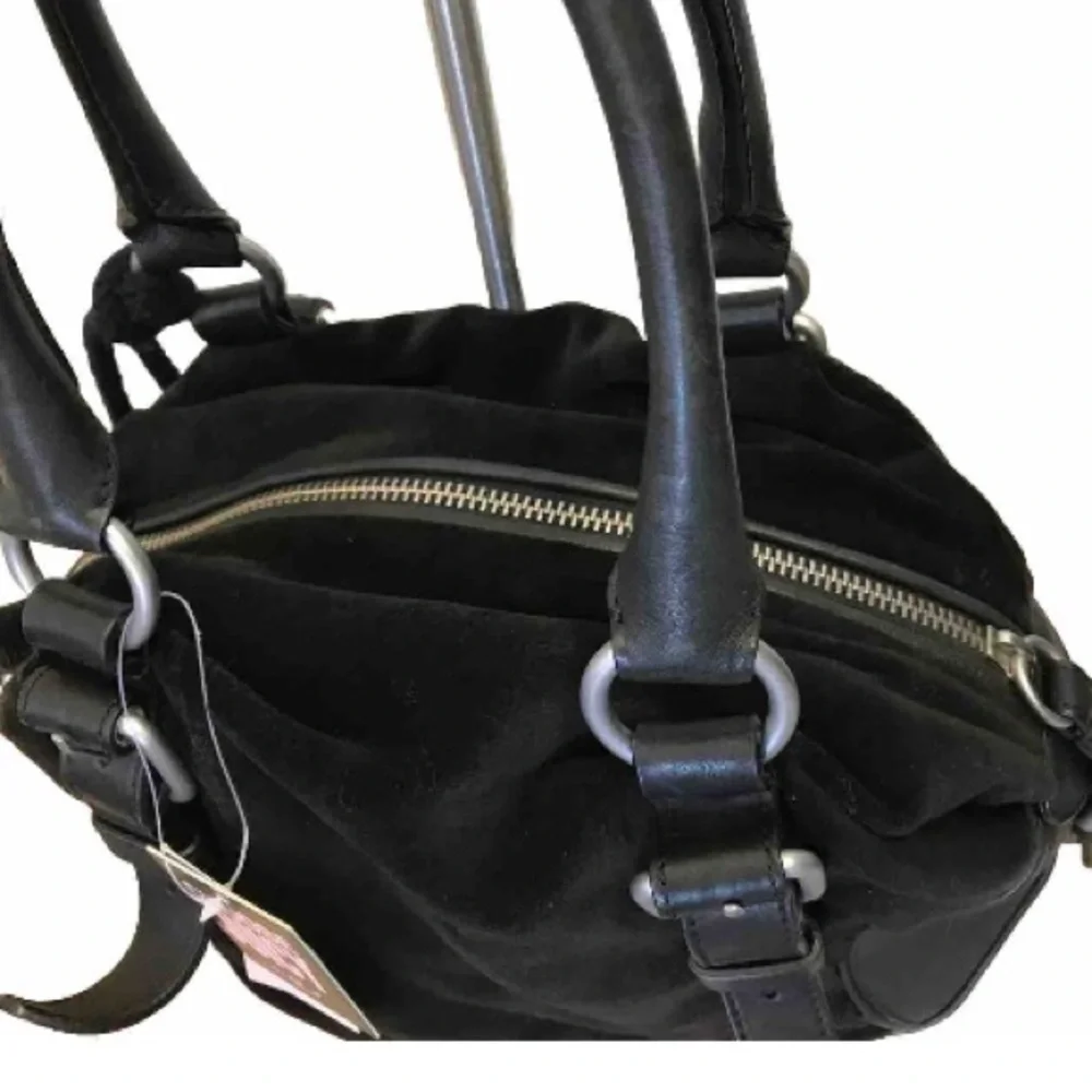 Juicy Couture Velour Leather Embroidered Hobo Purse